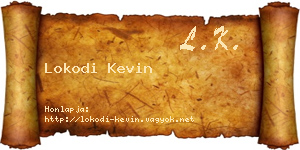 Lokodi Kevin névjegykártya