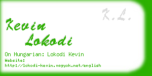 kevin lokodi business card